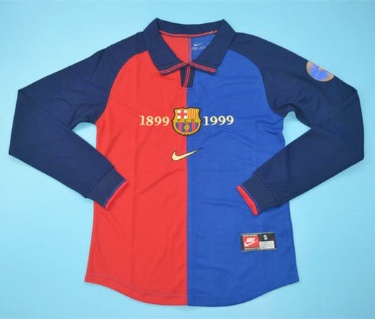 Barcelona 100th Anniversary Long Sleeve Retro Jersey