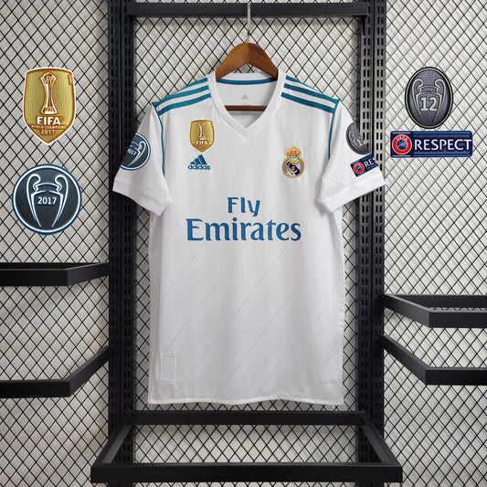 2017/18 Real Madrid Home Retro Jersey With Patches